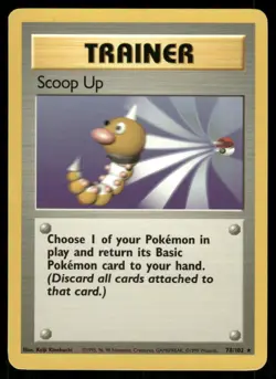 Pokemon Cards Scoop Up 78/102 Base Set WOTC Rare NM - Image 1