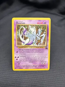 Pokemon TCG Mewtwo Black Star Promo Card 12/53 WOTC Vintage LP - Image 1