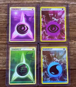 Pokemon Holo Energy Lot Holon Phantoms Water Psychic HGSS Celebi - LOT- 4 Cards - Image 1
