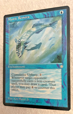Mystic Remora Ice Age Regular Blue 1995 MTG Magic the Gathering - Image 1