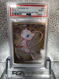 2023 Pokemon Mew ex Full Art Ultra Rare 151 UPC Metal Promo Card 205/165 PSA 10 - Image 2