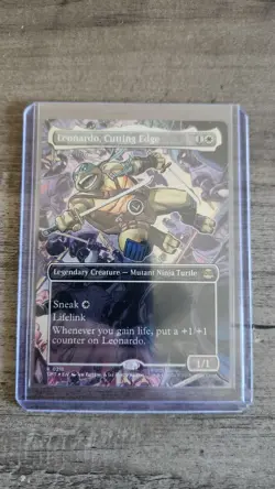 Leonardo, Cutting Edge (Borderless Foil) - #211 - Teenage Mutant Ninja Turtles - Image 3