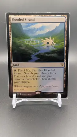 MTG Flooded Strand - Khans of Tarkir Regular Lightly Played - Image 1