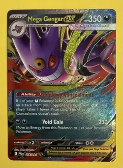 Pokemon ~ Mega Gengar ex 56/94 ~ Me02: Phantasmal Flames ~ Double Rare Holo - Image 1