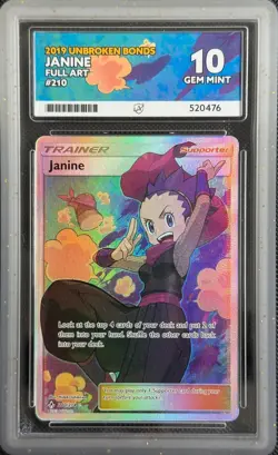Pokemon Cards ACE 10 Janine 210/214 Unbroken Bonds Rare Ultra - Image 1