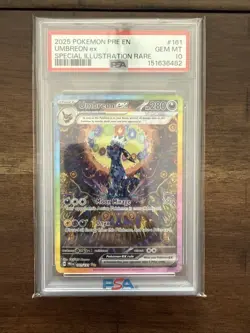 2025 Pokemon English Prismatic Evolutions Umbreon Ex #161 PSA GEM MT 10 - Image 1
