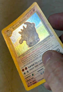 Brock's Rhydon 2/132 Gym Heroes Holo Pokemon Card MP - Image 2