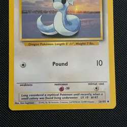 Dratini 26/102 Uncommon Base Set Pokemon LP - Image 3