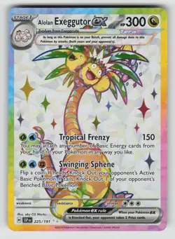 Alolan Exeggutor ex 225/191 Ultra Rare Surging Sparks Pokemon NM - Image 1