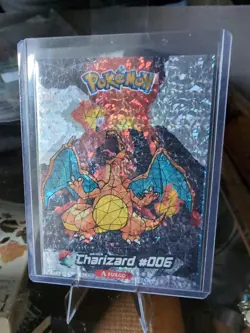 Crystal Pokemon Charizard #006 SR Holographic Trading Card Non TCG - Image 1