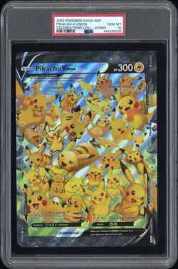 PSA 10 - 2021 POKEMON SWSH BLACK STAR PROMO PIKACHU V-UNION JUMBO Ships 3/27 - Image 1