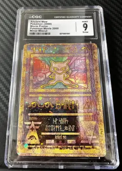 Pokemon Ancient Mew Movie 2000 Promo Minor Miscut Error CGC 9 Mint - Image 1