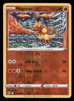 Magmar SWSH09: Brilliant Stars #019/172 Common Reverse Holo Pokemon LP - Image 1