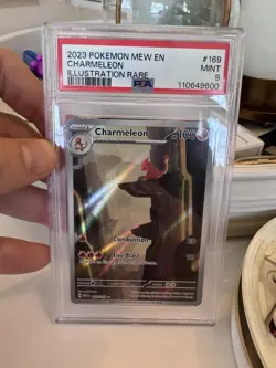 2023 Pokemon Mew en Charmeleon 169 Scarlet & Violet 151 Sir Rare Mint PSA 9 - Image 1