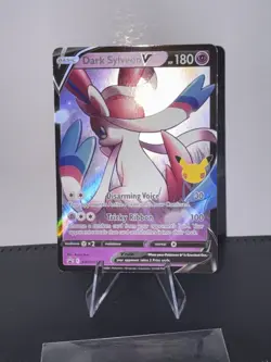 Dark Sylveon V (SWSH134 Holo Promo Pokemon 25th Anniversary - NM) - Image 1