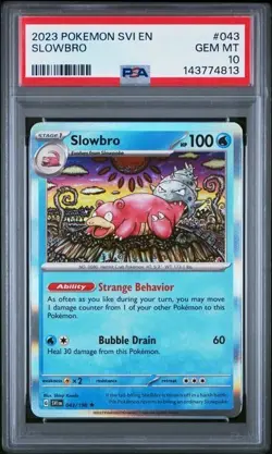 Pokemon SLOWBRO Scarlet & Violet Base Set #043 ENG ~ PSA 10 - Image 1