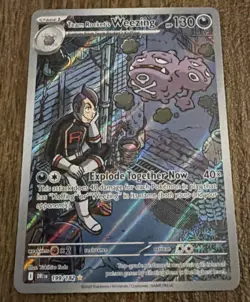 Pokemon TCG Destined Rivals Team Rockets Weezing 199/182 Full Art - Image 1