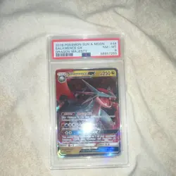 Pokemon Salamence GX Dragon Majesty 44/70 Ultra Rare Holo PSA 8 English 2018 - Image 1