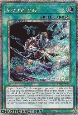YUGIOH Quarter Century Secret Rare RA02-EN059 Xyz Encore 1st Edition NM - Image 1