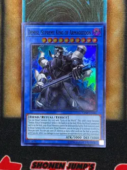 Yugioh Demise, Supreme King Of Armageddon OP08-EN005 Super Rare LP - Image 1