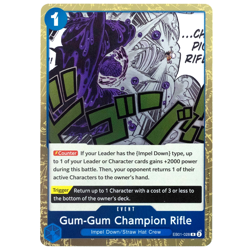 One Piece TCG Gum-Gum Champion Rifle EB01-028 Foil Memorial EN NM - Image 1