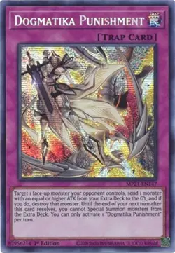 Yu-Gi-Oh Card - MP21-EN147 - DOGMATIKA PUNISHMENT (secret rare holo) - NM/Mint - Image 1
