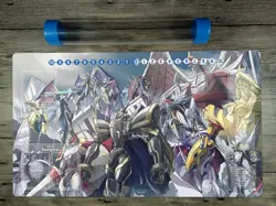 DTCG Duel Playmat DTCG Omegamon Dukemon Anime Trading Card Game Mat Free Tube - Image 1