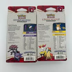 2 NEW 2015 Pokemon Theme Decks BURNING SPARK NIGHT STRIKER Cards Break Through - Image 2