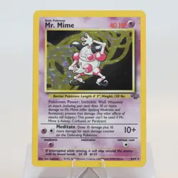 Pokemon TCG - Mr. Mime 6/64 Jungle Holo Rare WOTC - EXC Indent - Image 2