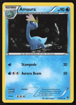 Amaura Cosmos Holo 25/111 Pokemon XY Furious Fists - Image 1