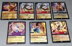 Disney Lorcana Shimmering Skies Legendary Lot 7 Cards Prince Naveen Donald Duck - Image 1