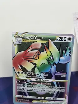 Pokemon TCG: Silver Tempest- Lugia VSTAR 202/195 Rainbow Secret Rare - Image 4