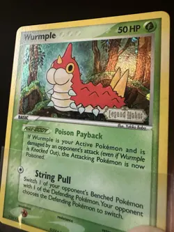 Wurmple Reverse Holo Stamped Pokemon Card - EX Legend Maker 70/92 NM- - Image 3