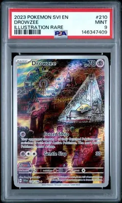 Drowzee Illustration Rare Pokemon Scarlet & Violet Base Set SV1 PSA 9 MINT - Image 1