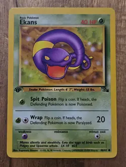 1st Edition Ekans NEAR MINT 46/62 - Fossil Set - 1999 Pokemon TCG WOTC Vintage - Image 2