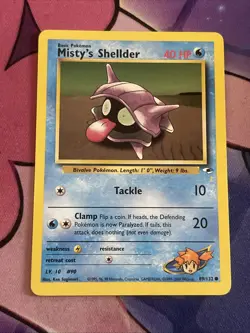 Misty's Shellder 89/132 Gym Heroes Unlimited Pokemon TCG LP - Image 1