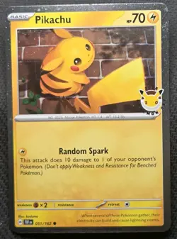 2026 Pikachu 051 Stamped Pokemon Day 30th Anniversary Promo with Coin NM! - Image 2