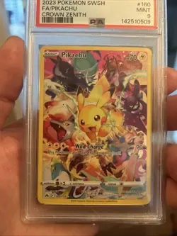 Pokemon TCG Pikachu Crown Zenith Holo Card 160/159 Mint 9 Secret Rare - Image 2