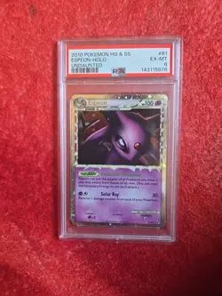 Psa Graded Holo Espeon Prime Undaunted Hg Ss Pokemon Card 81/90 - Image 1