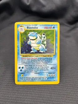 Pokemon TCG Base Set Blastoise Holo Card 2/102 - Image 1