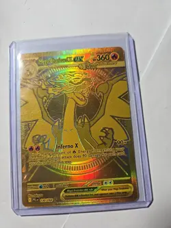Pokemon TCG Mega Evolution Phantasmal Flames Mega Charizard x EX Gold Card - Image 1