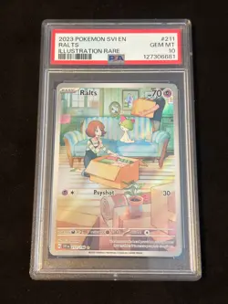 PSA 10 Ralts IR - Pokemon Scarlet and Violet Base Graded Card LOW POP - Image 1