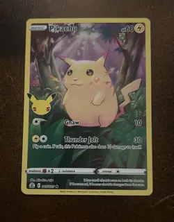 2021 Pikachu 005/025 Celebrations Holo Pokemon 25th Anniversary Trading Card - Image 1