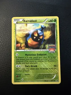 Pokemon Karrablast Staff Stamp Championship Series Promo 9/101 NM Card - Image 1