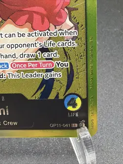 Nami OP11-041 ONE PIECE Tcg Card Game NM BLUE/YELLOW Leader - Image 4