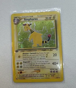 Ampharos 1/64 Neo Revelation Pokemon Card Holo Rare Swirl Lightly Played - Image 1