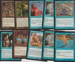 Lot 10 cards TEMPEST MAGIC MTG 1997 EX-GOOD ENGLISH Meditate, counterspell... - Image 1