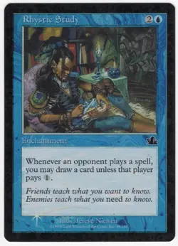 Rhystic Study 2000 Prophecy FOIL Blue Common Enchantment MTG NM AZ1 - Image 1