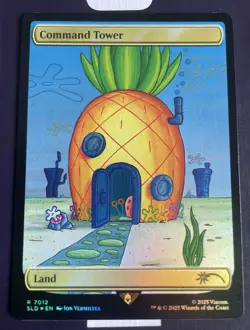 MTG Secret Lair x Spongebob Squarepants 7012 Command Tower Rainbow Foil - Image 1