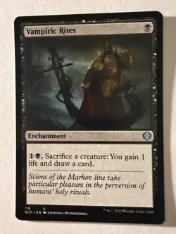Vampiric Rites #116 (NM) Starter Commander SCD Magic MTG - Image 1